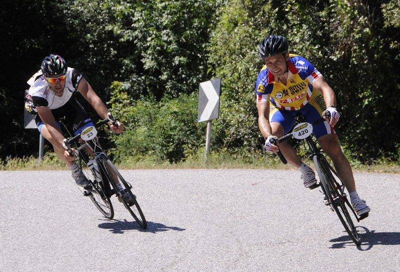 Passaggio in discesa Strada Cappuccini di Amelia - Granfondo dei Colli Amerini