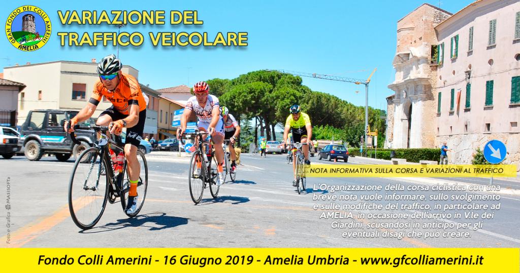 Amelia Piazza XXI Settembre durante lo svolgimento della Granfondo dei Colli Amerini - Foto Masisoft.it